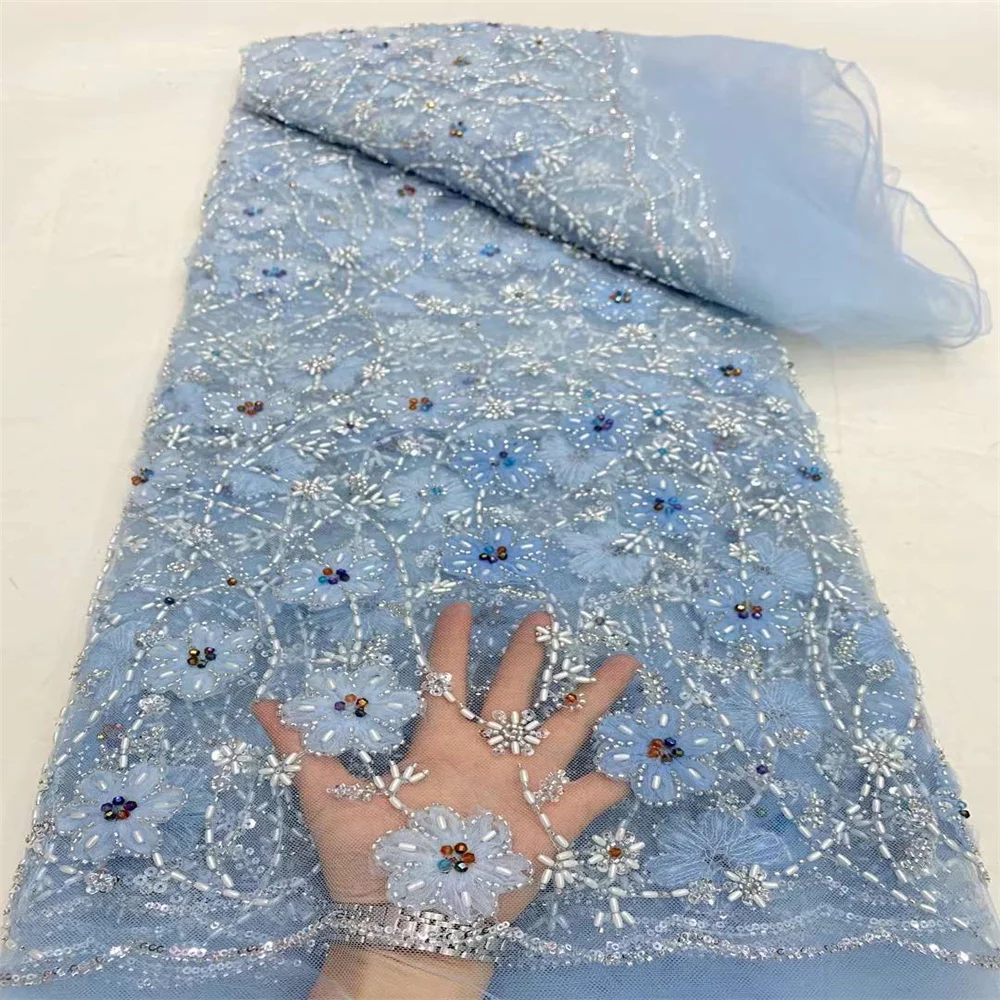 Нигерийское кружево 5 ярдов Высококачественная африканская Тюлевая кружевная