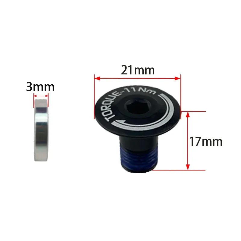 Фото Комплект монтажных гаек заднего амортизатора Trek Giant 21 17 мм M1.0 Convert Fox Rockshox XF Manitou Стандартный велосипедный крутящий момент №2