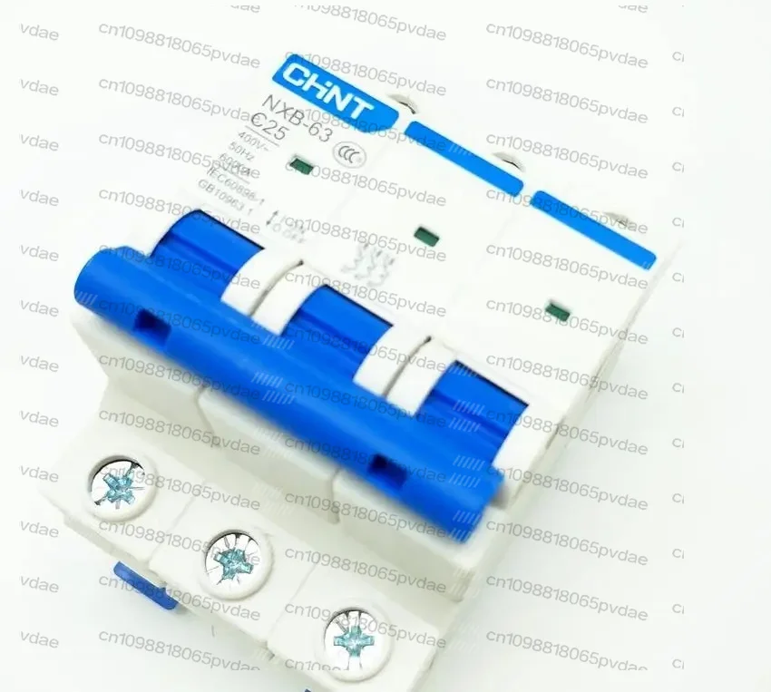 Фото Миниатюрный автоматический выключатель CHINT NXB-63, 3-полюсный, тип C, 1A 2A 3A 4A 6A 10A 16A 20A 25A 32A 40A 50A 63A, автоматический выключатель MCB C45. №3