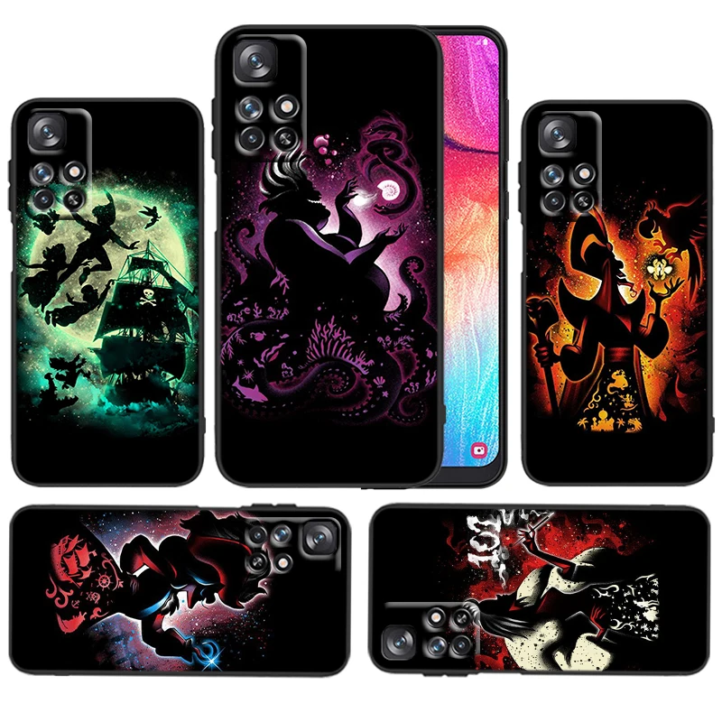 

Villain Disney Princess For Xiaomi Redmi 11 Prime 10 10X 9T 9C 9C 8 A1 K50 K40S Gaming 4G 5G Silicone Black Phone Case