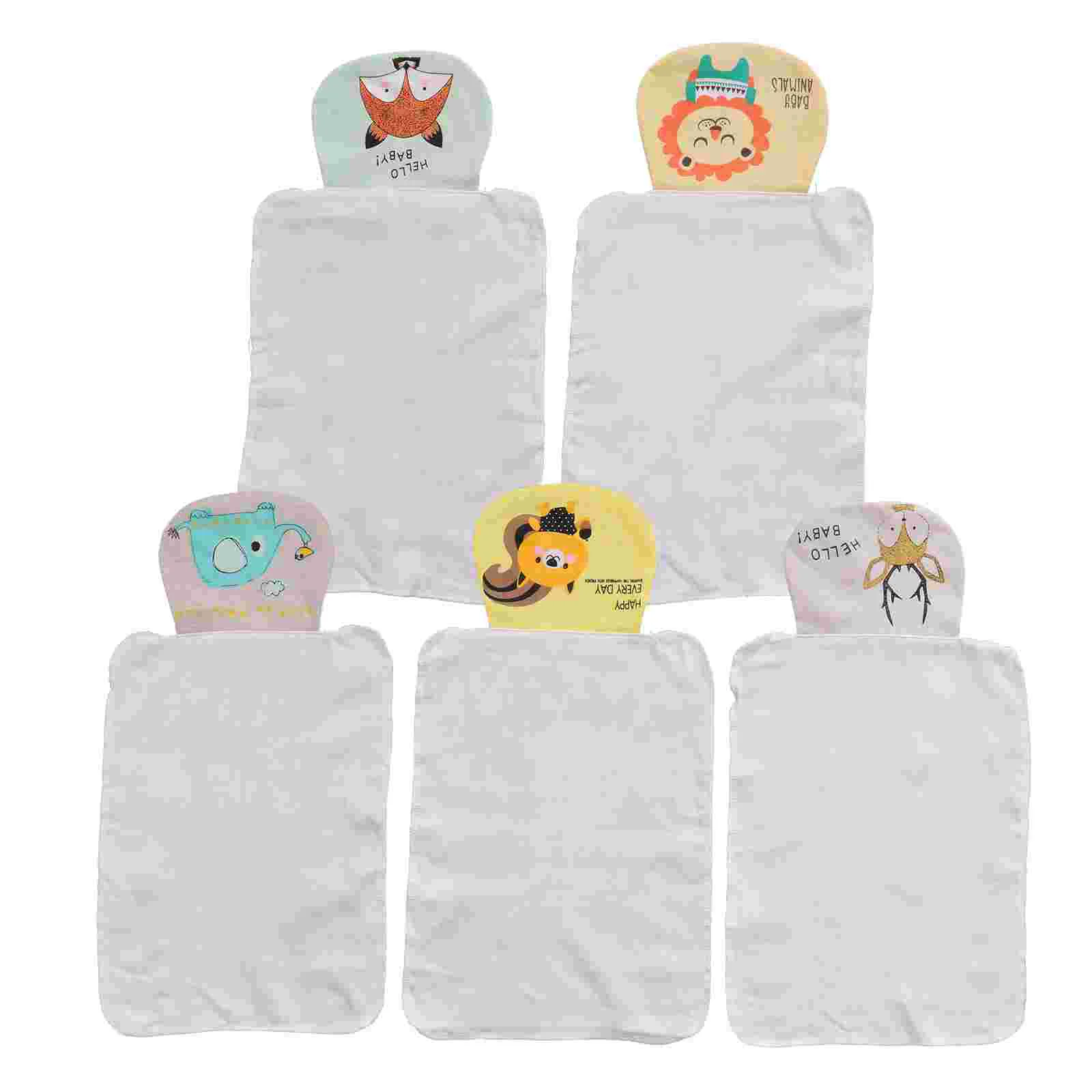 

5pcs Baby Sweat Absorbent Towels Infant Back Towels (Assorted Color)