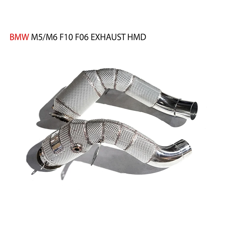 

HMD выпускной коллектор для BMW M5 M6 F10 F06, автомобильные аксессуары с каталитической головкой без Cat