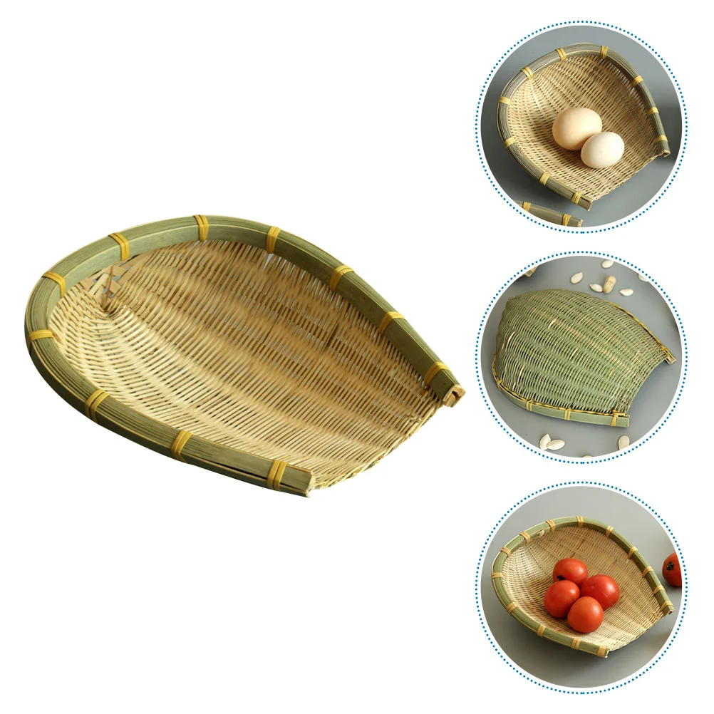 

Basket Tray Bread Serving Rattanfruit Wovenstorage Vegetable Tabletop Platter Wicker Roll Bin Dried Bowl Basketsround