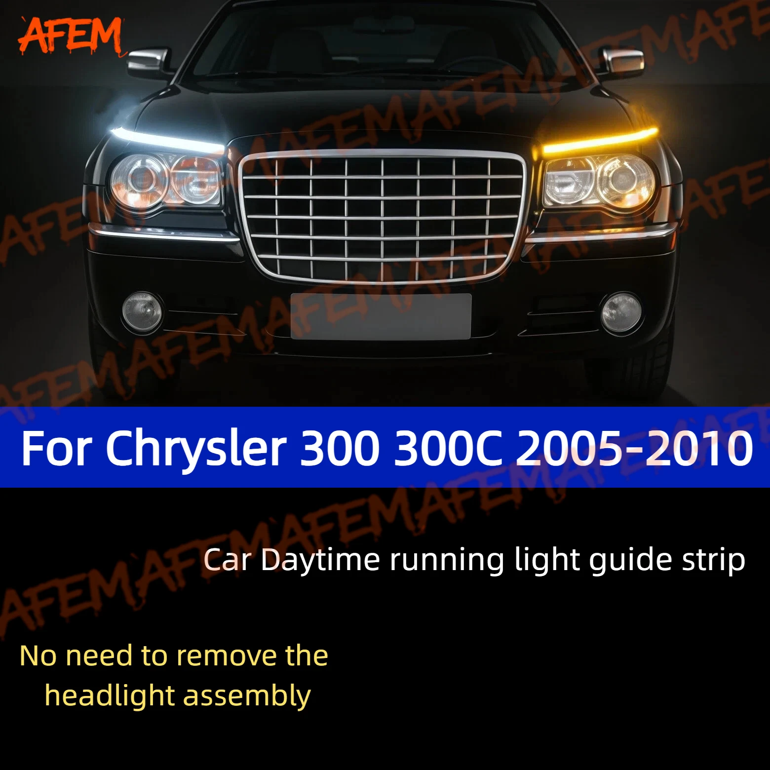 Фото Светодиодная лента для дневных ходовых огней (DRL) для Chrysler 300 300C 05-10, гибкая декоративная лампа для создания атмосферного освещения №1