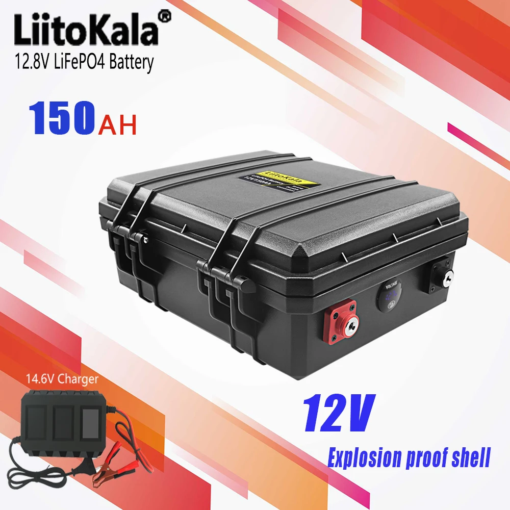 

Аккумуляторная батарея LiitoKala, литий-железо-фосфатные аккумуляторы глубокого цикла для лодочного двигателя, инвертора, ЕС, США, 12,8 В, Ач