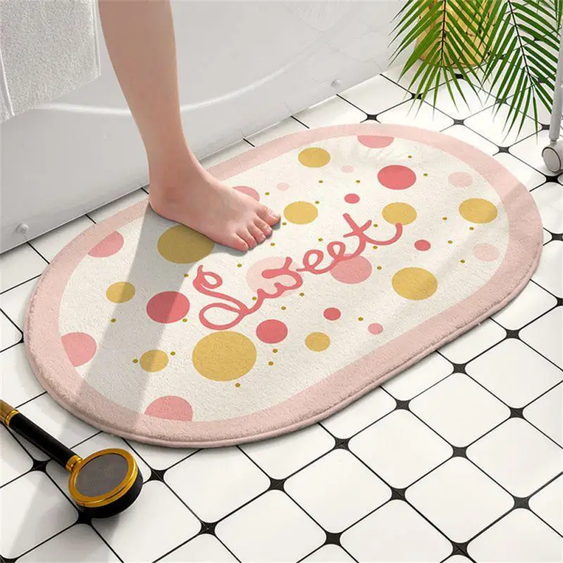 

Smooth Trimming Absorbent Bath Mat Bathroom Mat Difficult To Slide Rapid Infiltration Of Water Without Accumulation Toilet Seat