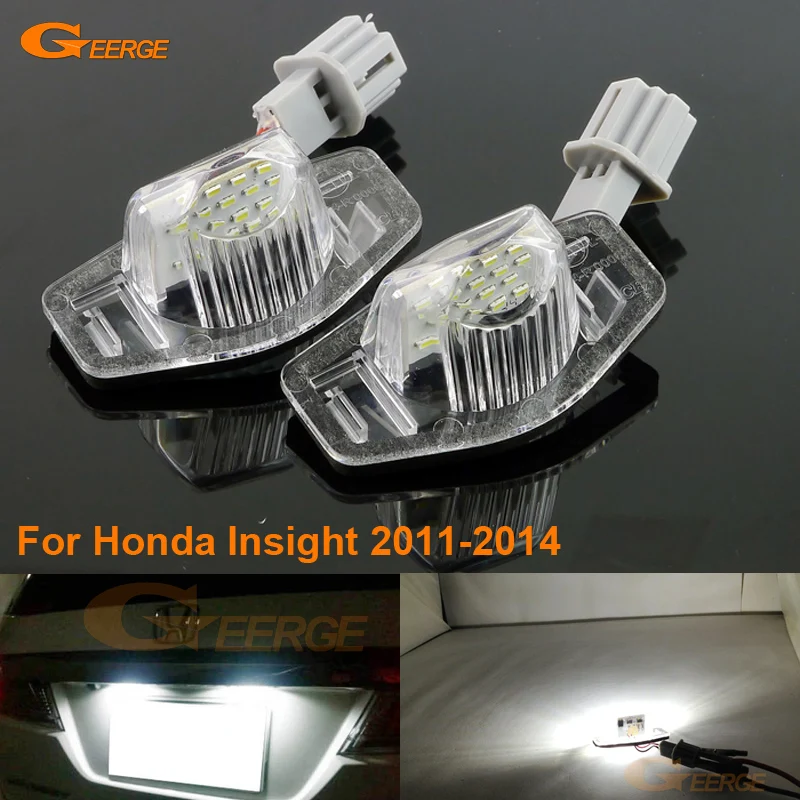 

For Honda Insight 2011-2014 Excellent Ultra bright Smd Led License plate lamp light No OBC error car Accessories