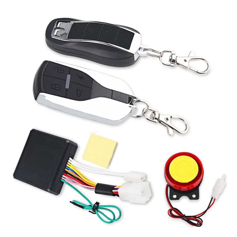 

Universal Motorcycle Siren Anti-Theft Security Alarm System 125db Motorbike Double Remote Control Engine