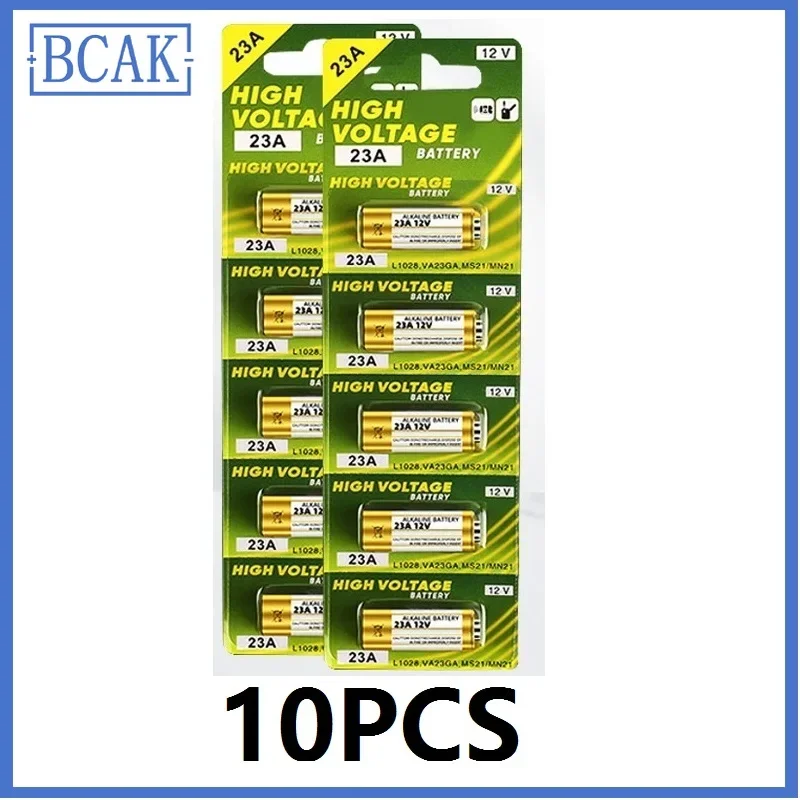 10 шт. 12 В BCAK щелочная батарея A23 23A 23GA A23S E23A EL12 MN21 MS21 V23GA L1028 GP23A LRV08 сухой элемент для