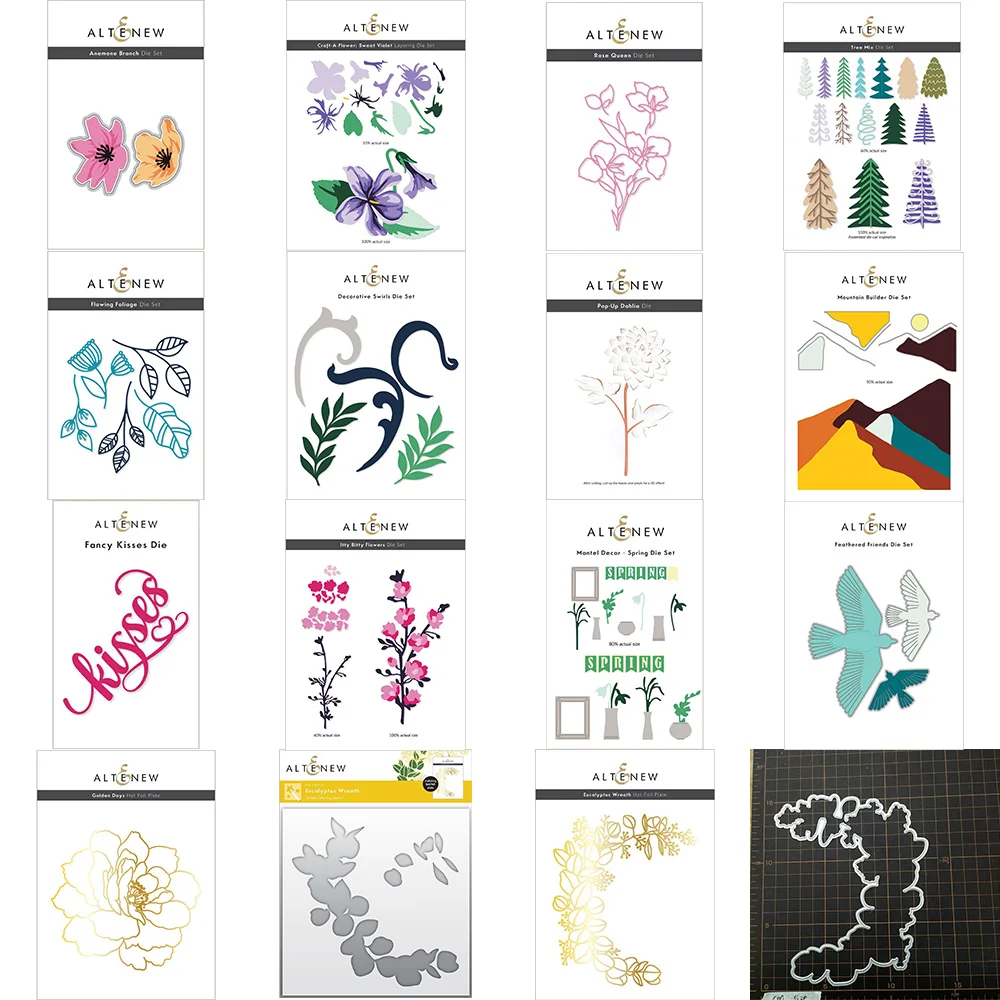 

Valentines Rose Florals Trees Moutains Feathered Friends Cutting Dies Diy Craft Paper Greeting Card Decoration Embossing Molds