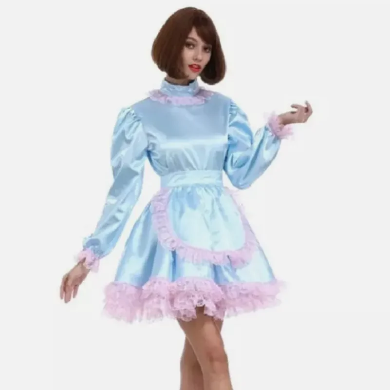 Лидер продаж платье горничной Babyblue запираемое для кроссдресса костюмы косплея