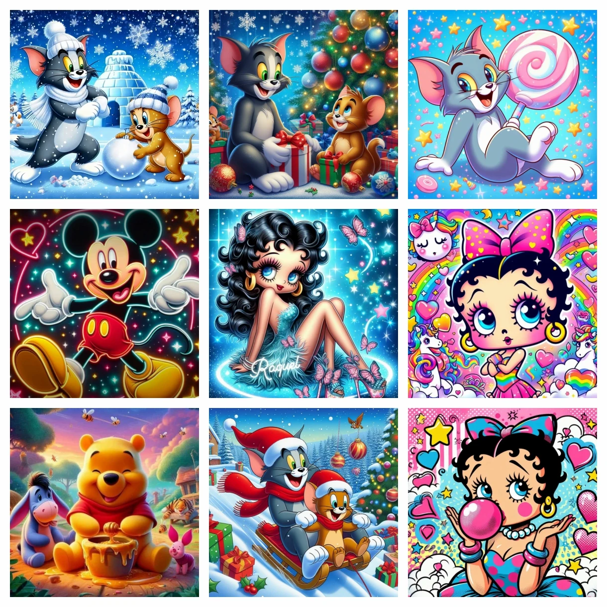 5D DIY Disney круглый алмазный набор для рисования в европейском и американском стиле