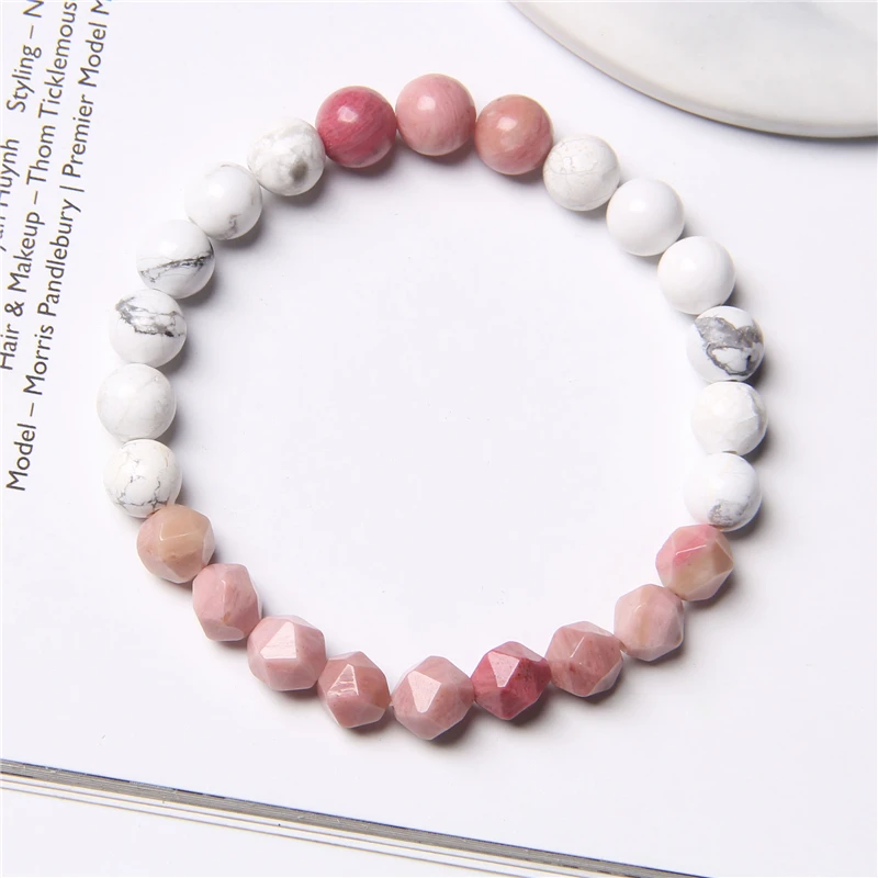 

Women Irregular Beads Bracelet Natural Stone Charm Barcelet Turquoises Aquamarine Agates Bracelets Women Yoga Lucky Jewlery 8mm