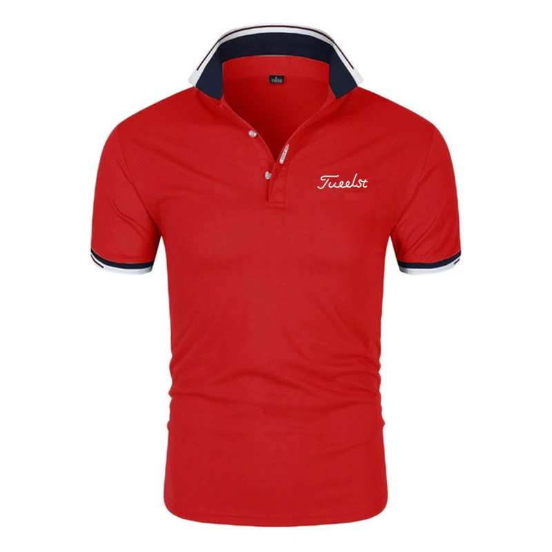 Summer Golf Shirts for Men Polos High-end Business Men Short Sleeve Top Casual Lapel Golf Clothing Breathable Men Polo Shirt
