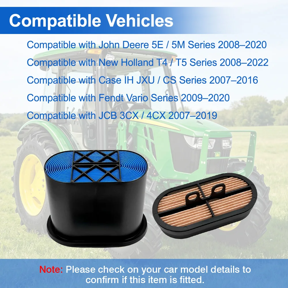 Фото Воздушный фильтр для экскаваторов JCB 3CX 4CX, Fendt Vario, John Deere P608533 P600975 87037984 87037985 P609490 32925683 AF26655 AF26656 №2