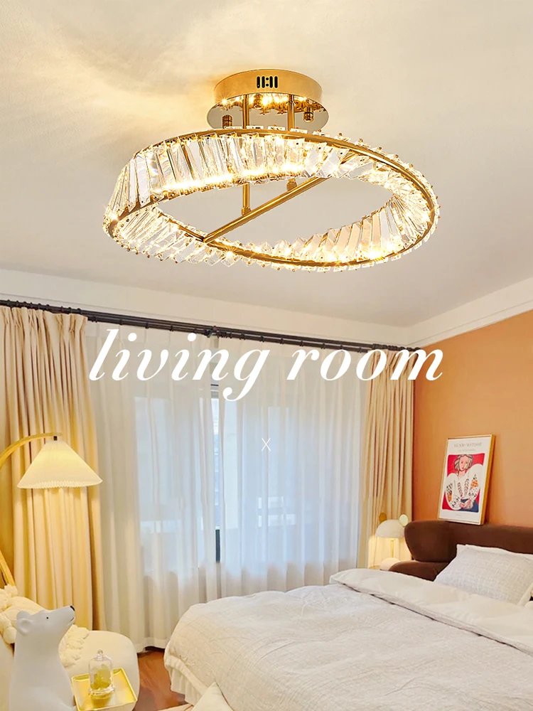 

Modern Luxury Crystal Led Chandeliers for Indoor Decor Lighting Ceiling Lamp Living Room Plating Gold Chandelier Hanging Fixture