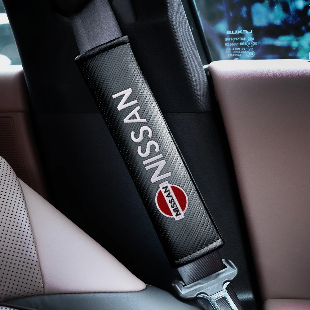 

1pcs Car Seat Belt Cover Shoulder Protective Cushion Pad Auto Accessories For Nissan Qashqai J11 J10 Juke Tiida Navara D40 Nismo