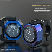 universal motorcycle electronic clock waterproof ipx7 car watch and temperature for yamaha honda motorcycle handlebar attachment