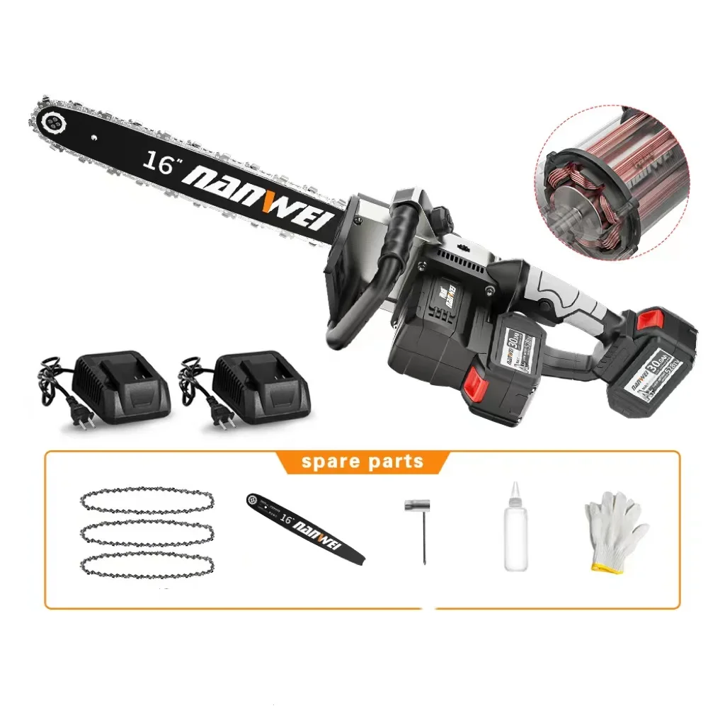 Портативная пила NANWEI для бензопилы с литиевым аккумулятором профессиональные