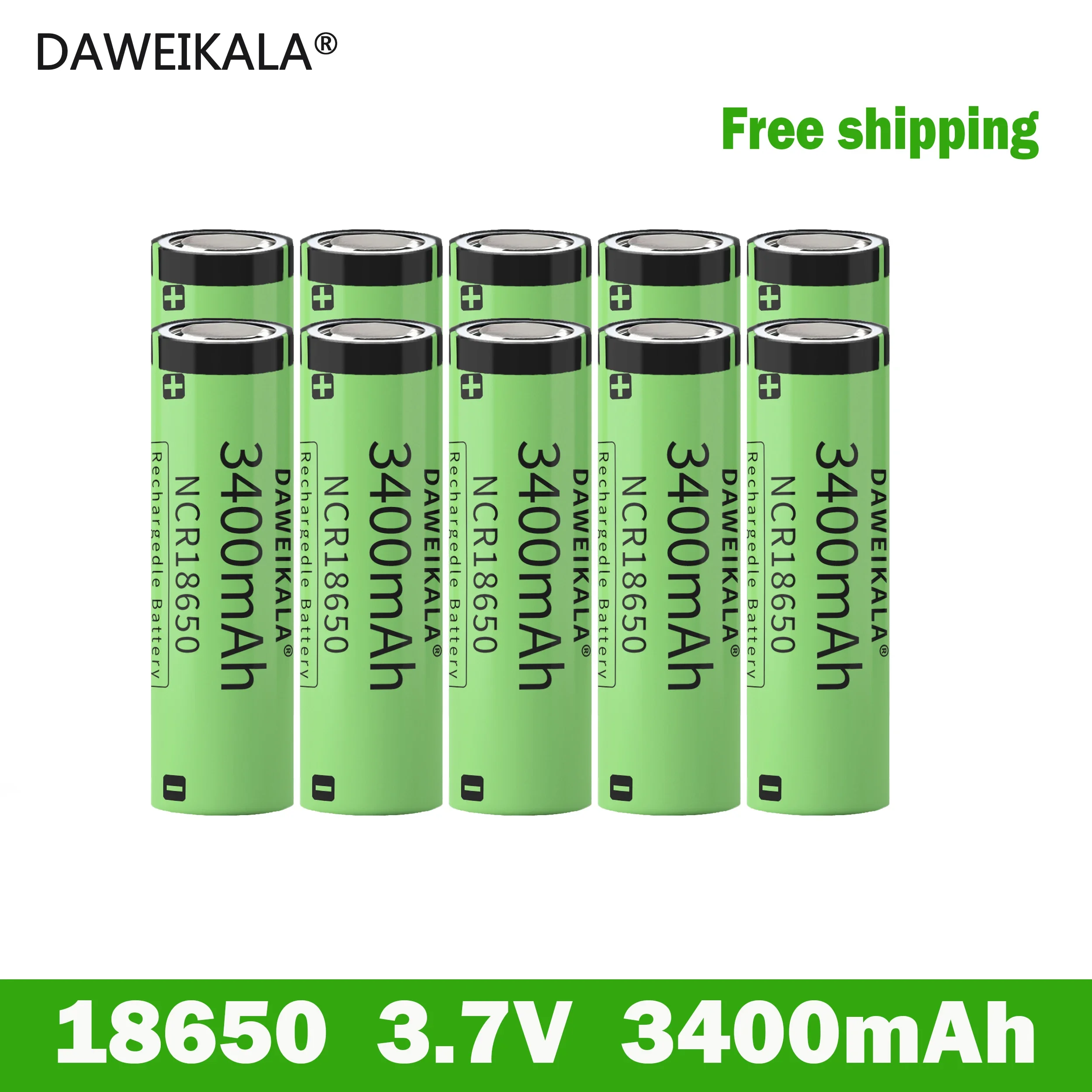 Daweikala 18650 3 7 В 3400 мАч 10 А литий-ионный аккумулятор для электровелосипеда