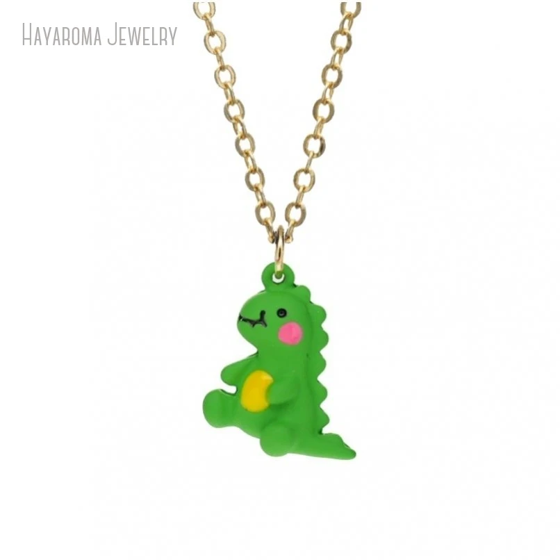 2 шт. эмаль золотого цвета животное динозавр цепочка металлические украшения