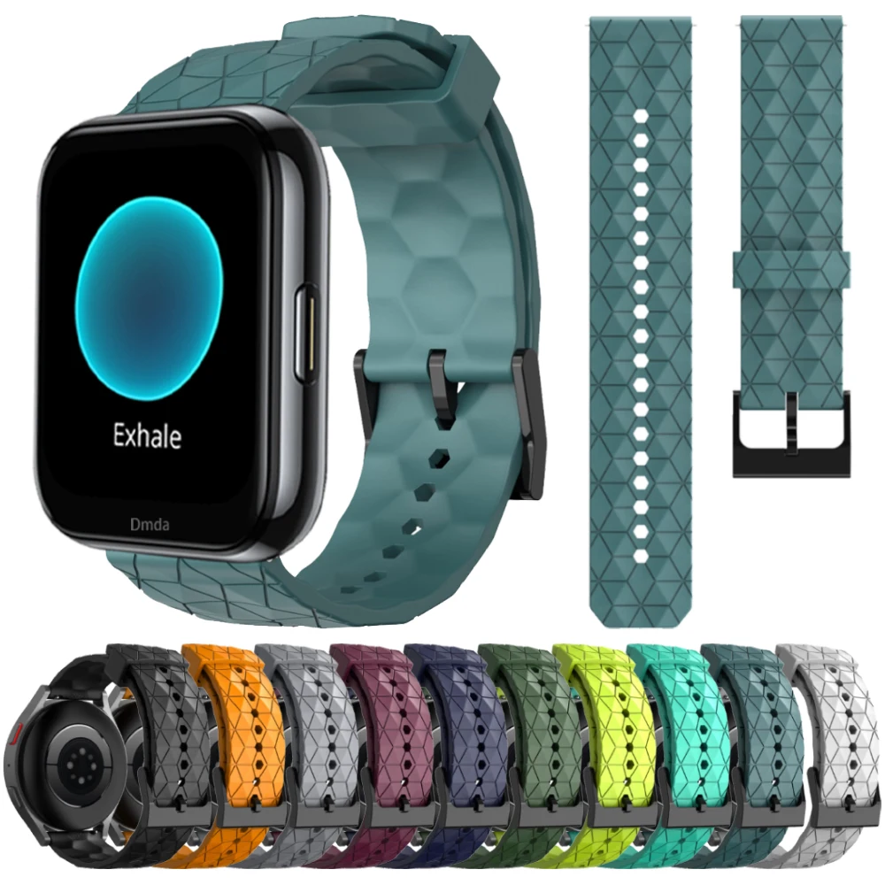 

Ремешок силиконовый для часов Realme Watch S Pro, сменный мягкий спортивный браслет для наручных часов Realme Watch 2 Pro, аксессуары 20 мм 22 мм