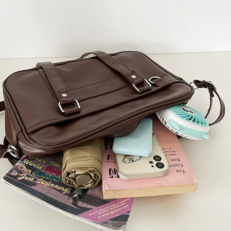 Школьная сумка JK на плечо для девочек японская женская через из искусственной