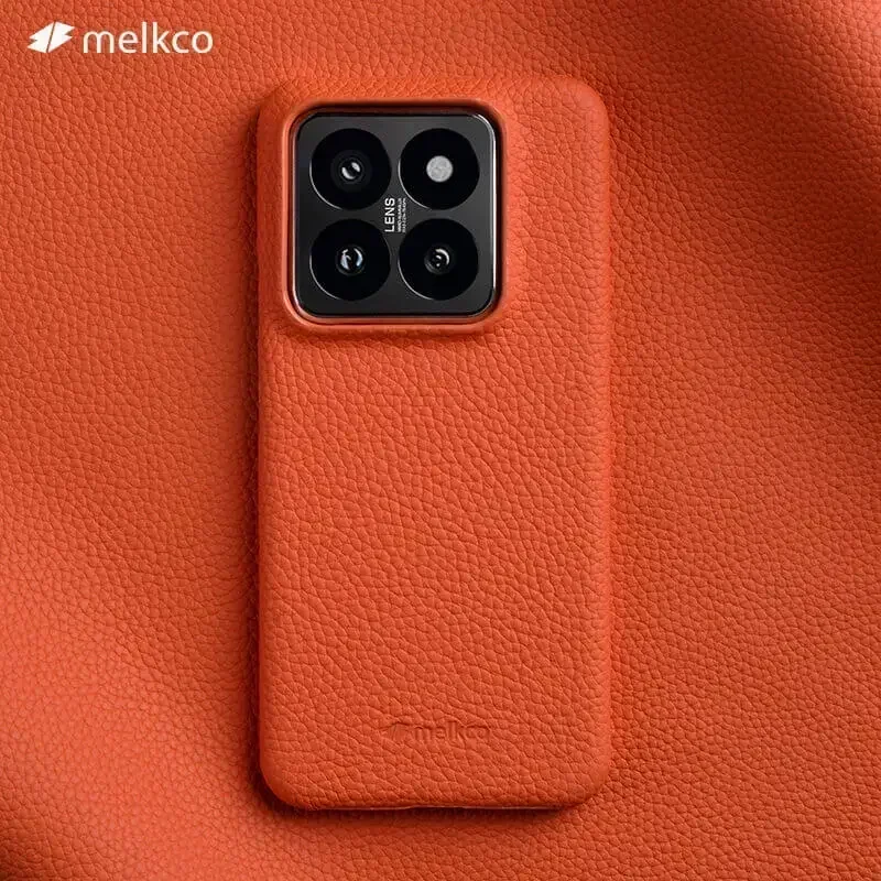 8-цветный бренд Melkco для Xiaomi 14 Pro Mi Mi14 Business натуральная кожа задняя крышка