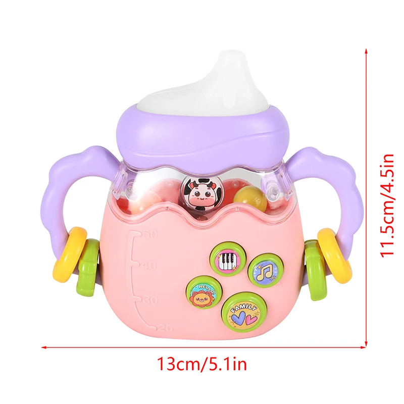 Детская развивающая игрушка-погремушка в виде бутылки