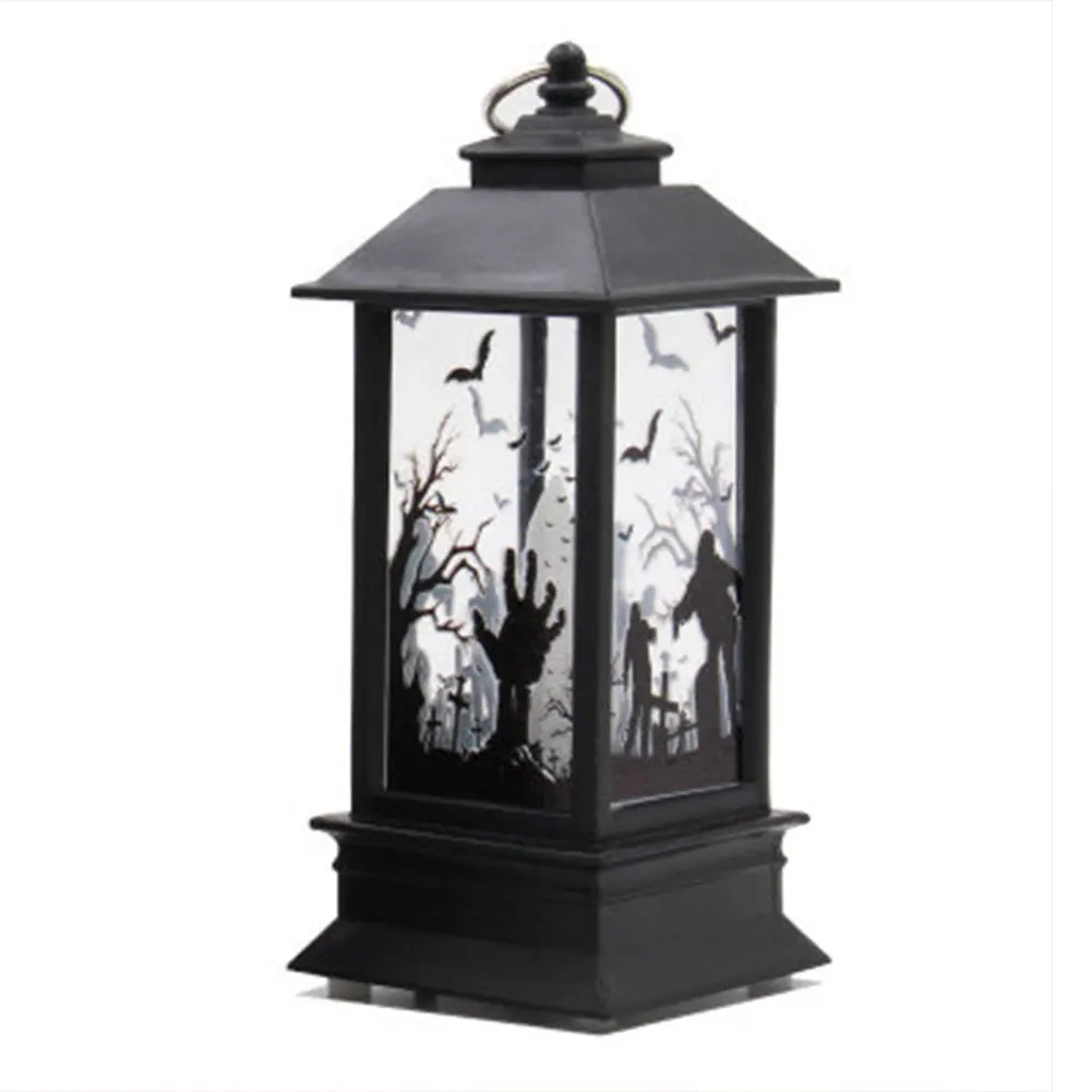 

Decor Castle Flame Lamp Lantern Party Hanging Vintage Halloween Light Pumpkin