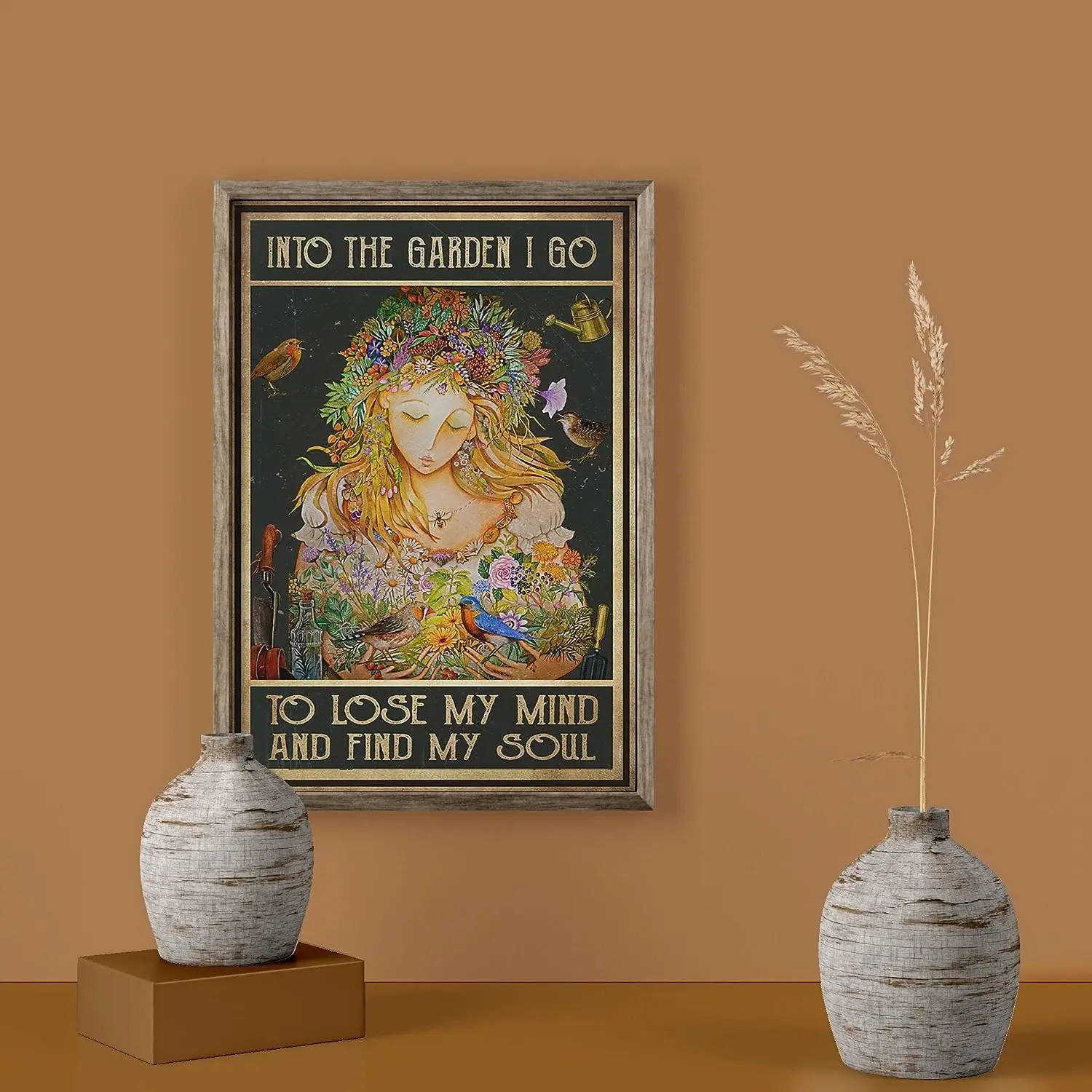 Винтажная жестяная вывеска металлическая табличка в саду я перейти на потери