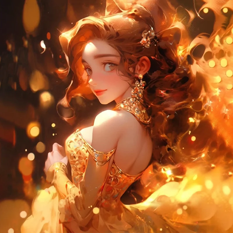 Набор Алмазной Живописи Принцессы Диснея 5D Мозаика Ручной Работы DIY Мультфильм