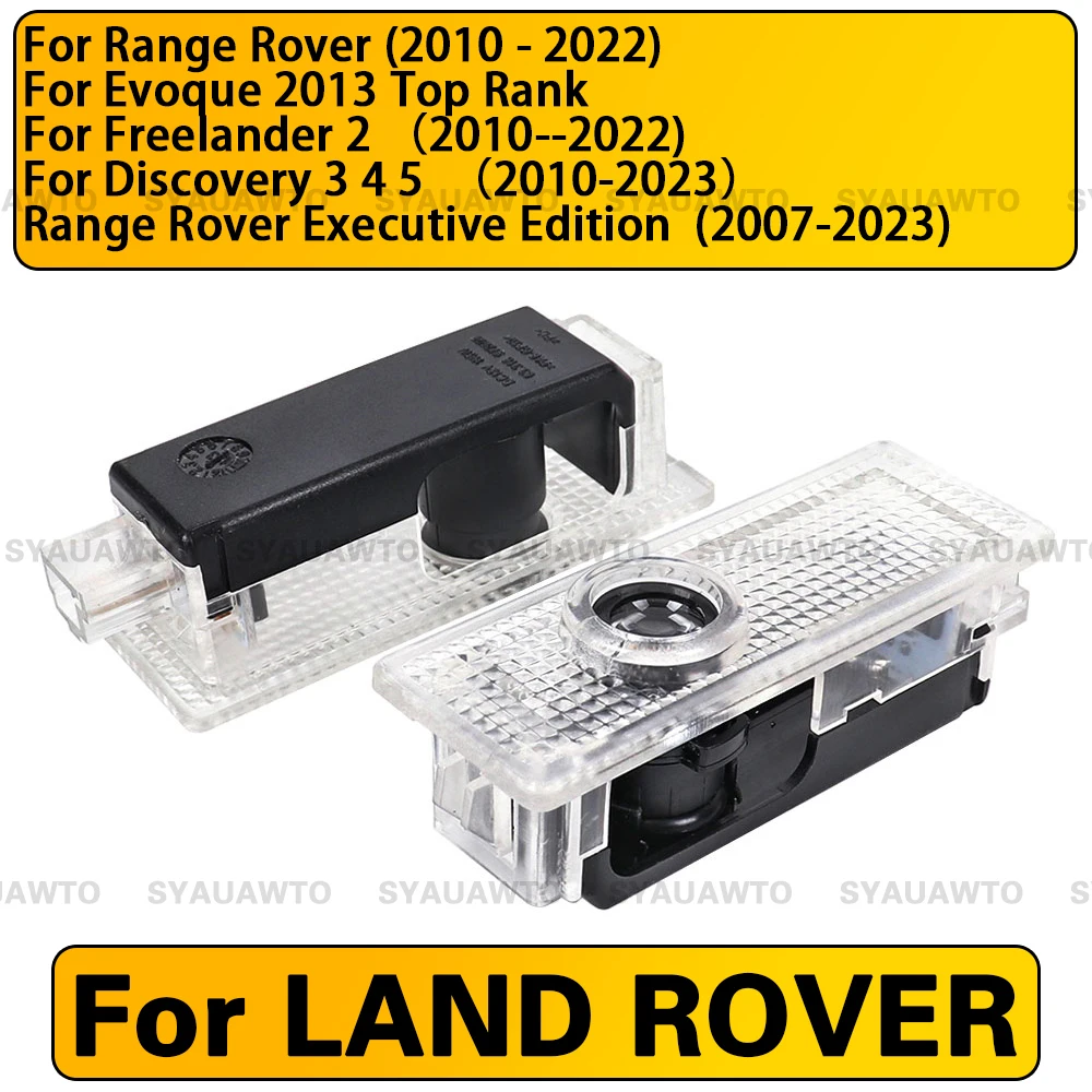 

2 шт. светодиодный автомобильный дверной светильник, проектор, аксессуары для Land Rover Range Rover Evoque Freelander 2 Discovery 3 4 5 2010-2023
