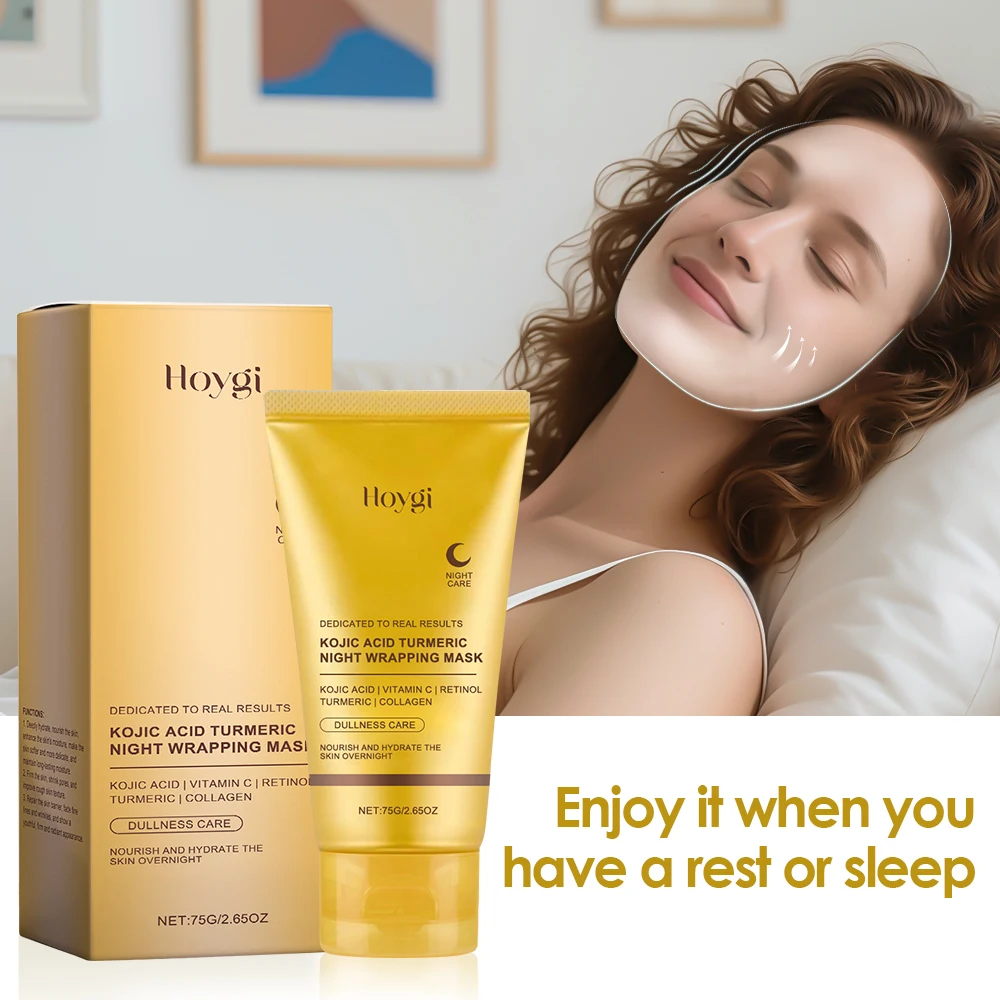 Коллагеновая отшелушивающая маска для лица + куркума с койевой кислотой, ночная упаковочная маска, против старения, питает, сияющую кожу, отшелушивающая маска для лица (art.: 3920d096430dc) - 3920d096430dc