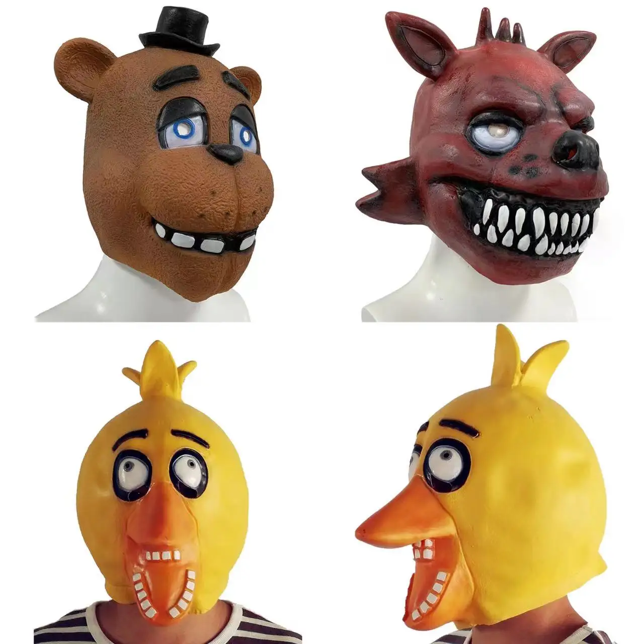 

3 вида стилей животные пять ночей у Фредди медведь лиса кролик утка игрушки "Цыплята" маска для Хэллоуина