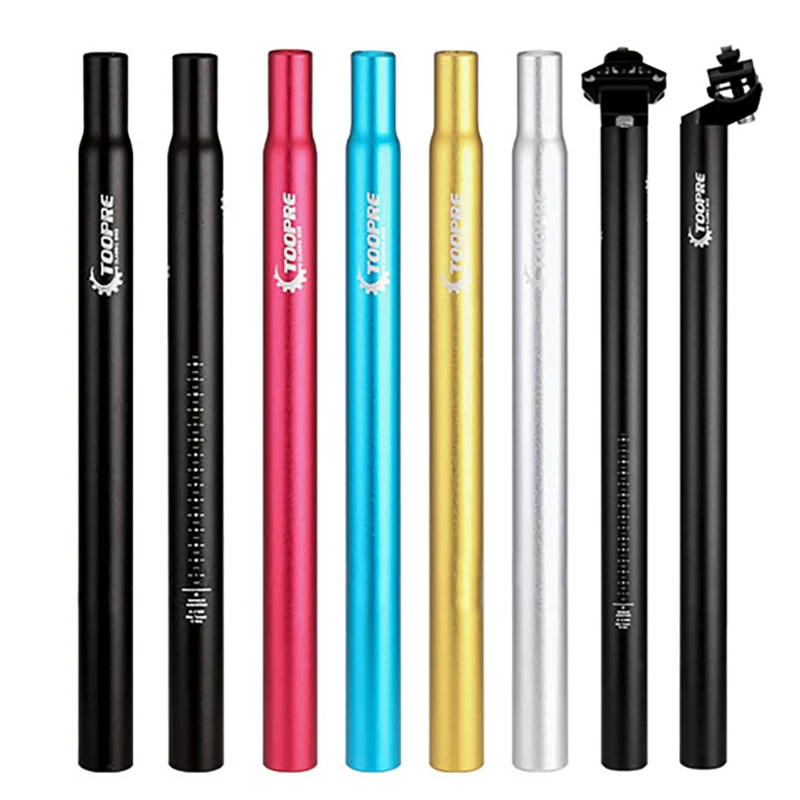 

TOOPRE 350mm 450mm 25.4 27.2 28.6 30.8 Mountain bike seatpost Aluminum alloy Seat tube fixed gear seat post bicycle Part