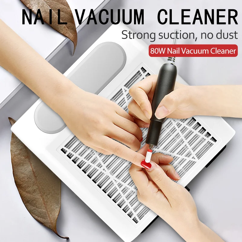 80 Вт Пылесборник Для Ногтей С Фильтром Акриловых Мощный Вакуумный Вентилятор