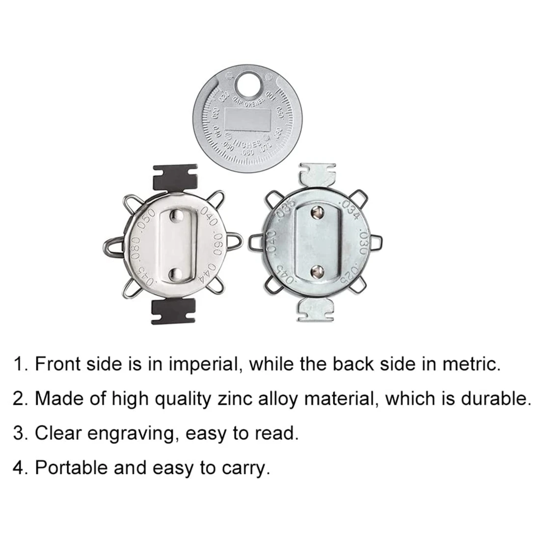 

Spark Plug Space Gauge Measuring Tool - Wire Spark Plug Space Gauge Adjustment Tool Inch and Metric ,3 Pack