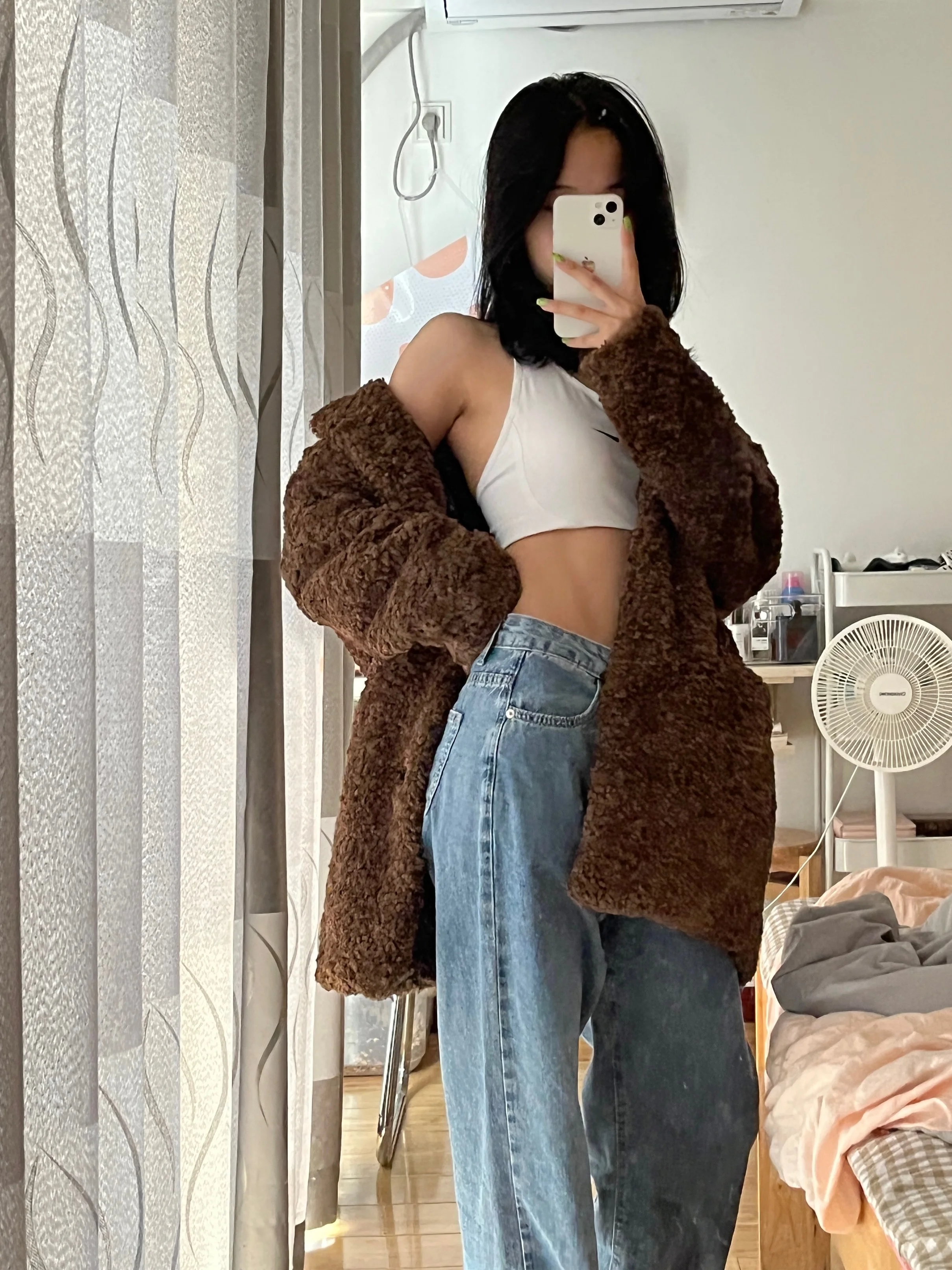 Lamb hair Coat for Women in Autumn and Winter 2023 Small Fragrance Loose and Thickened Wool Medium Length Parkas Female