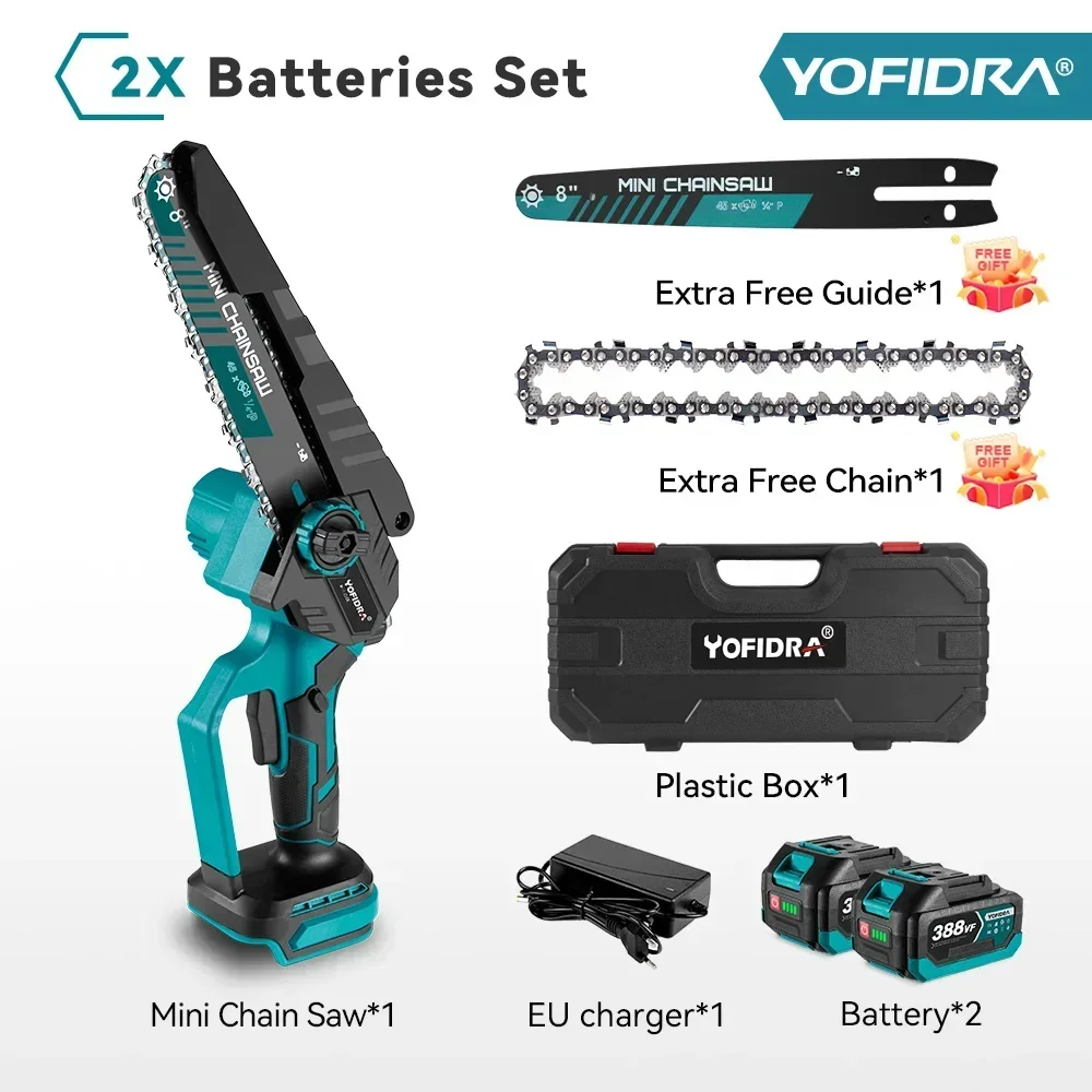 

Yofidra 8-дюймовая бесщеточная электропила аккумуляторная для Makita 18В