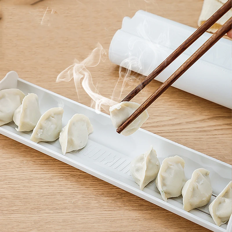 

Dumplings Organizer Crisper Dumpling Storage Box Drawer Type Compartment Non-stick Leakproof Space-saving Fresh Keeping