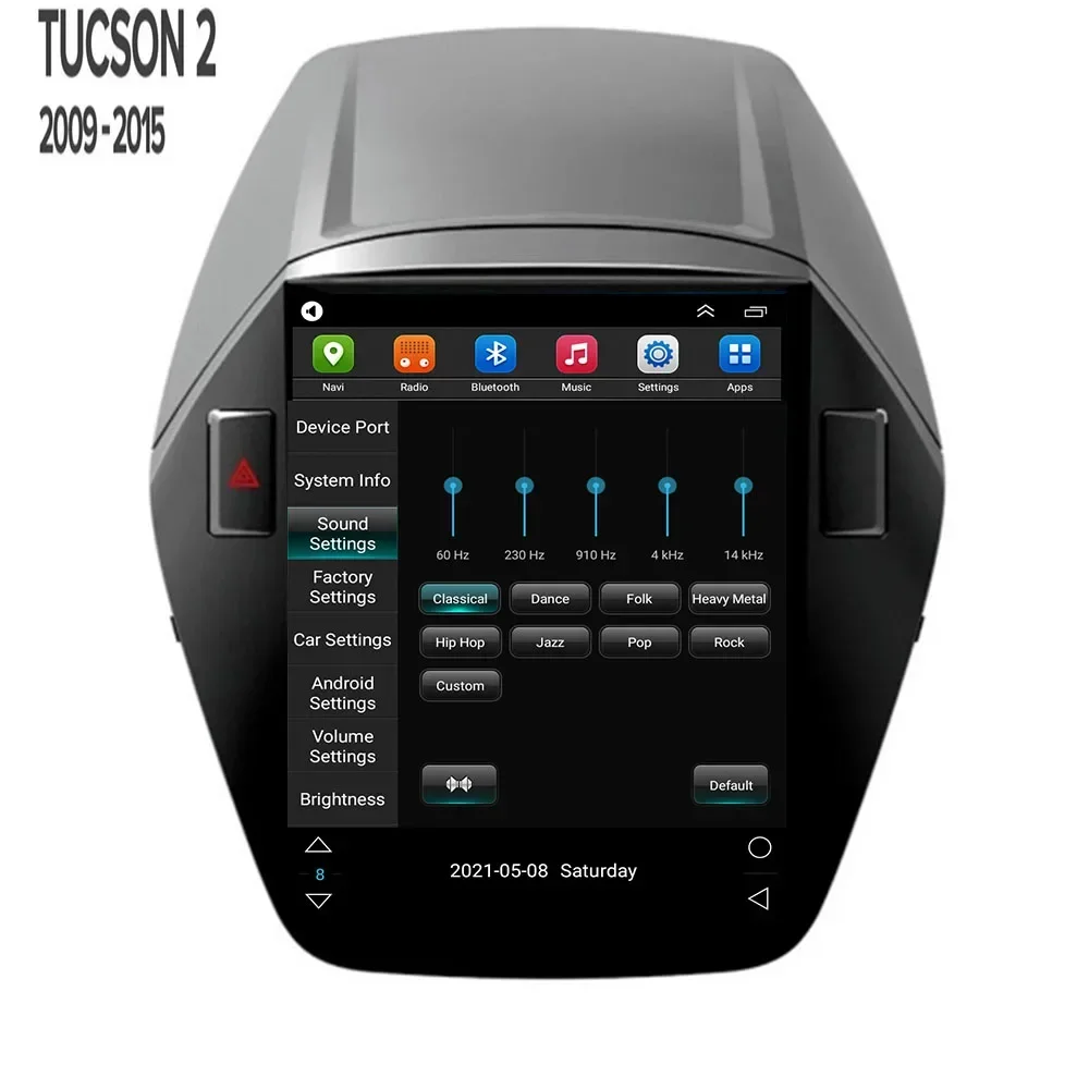 9,7-дюймовый Android 14.0 для Hyundai IX35 Tucson 2009-2015 Автомобильный радиоприемник с GPS-навигацией Мультимедийный плеер Carplay QLED WIFI BT DVD (art.: 3920cf2cc8da9) - 3920cf2cc8da9