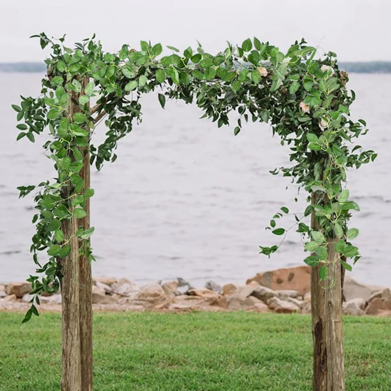 

2m Artificial Silk Leaf Garland Green Plants Ivy Vine Leaves Rattan String Wall Decor Wedding Arch Party Home Garden Decoration