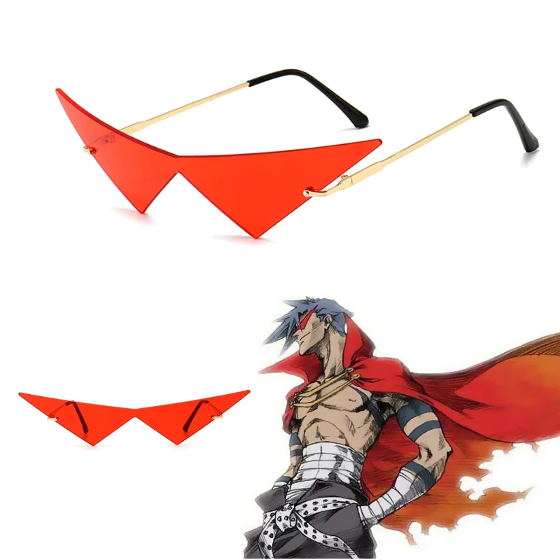 

Anime Tengen Toppa Gurren-Lagann Kamina Sunglasses Gothic Punk Cosplay Costume Eyewear Glasses Accessories Props Ornament