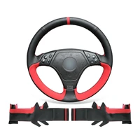 diy custom soft black red leather steering wheel cover for bmw 3 series e36 e365 e46 e465 2000