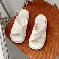 2022 summer beige high heel sandals womens shoes all match black girls transparent flat low comfort fashion new pu rubber roman