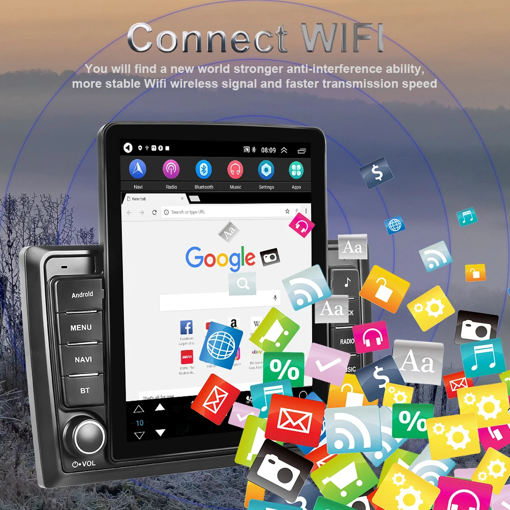 Автомобильный мультимедийный плеер Podofo универсальный автомобильный на Android с