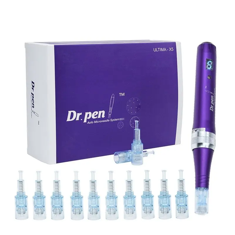 

Dr Pen X5 Derma Pen Беспроводная Машинка для мезотерапии, 12 картриджей, микро-игольчатая система, винтовой набор наконечников картриджей