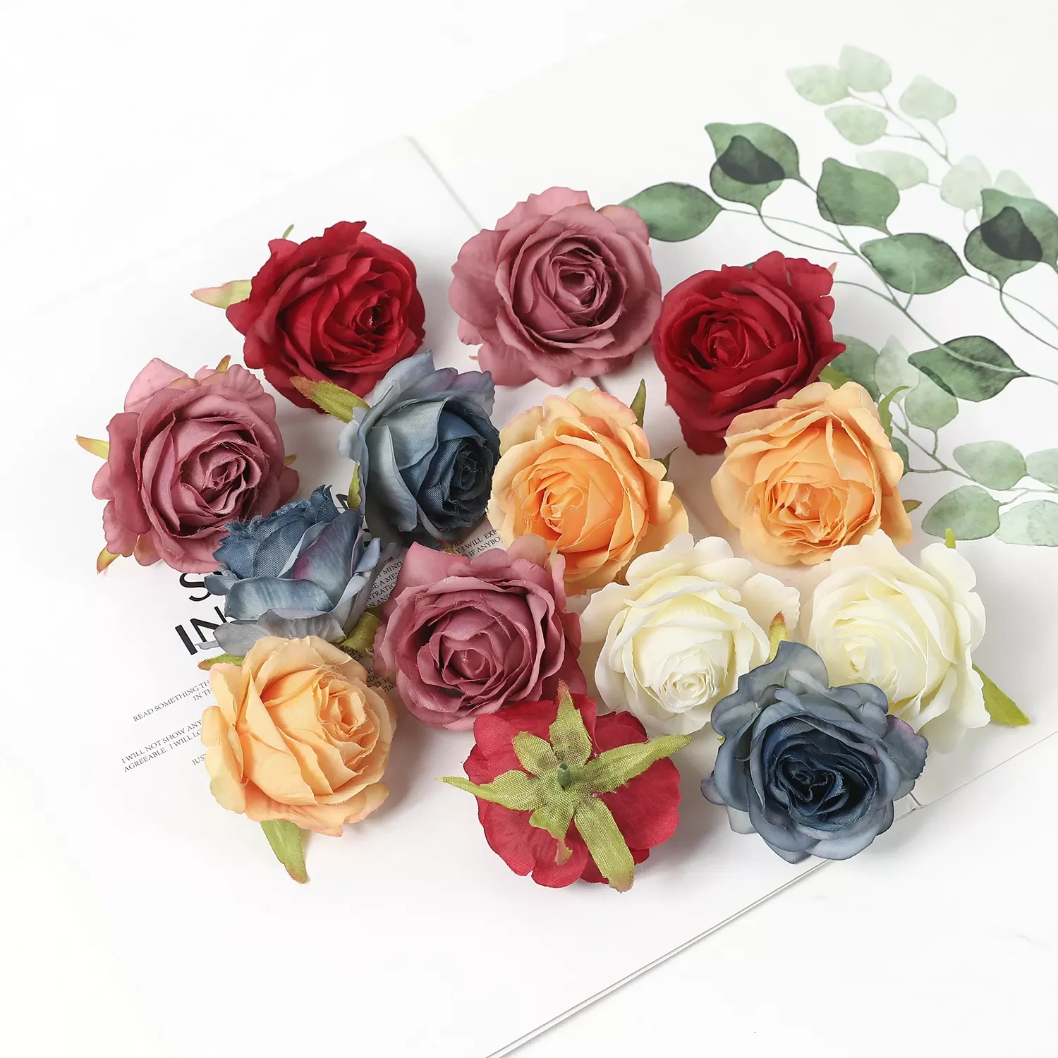 

5PCs Rose Artificial Flowers Silk Fake Flowers For Home Room Decor Party Wedding Valentines Day Decorations DIY Crafts Accessory