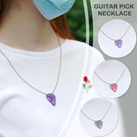 patterned guitar pick leather necklace and drum kit ten guitar pick necklace charm f4i2